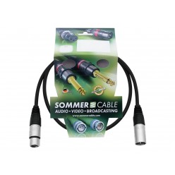 SOMMER CABLE XLR cable 3pin 0.9m bk Neutrik